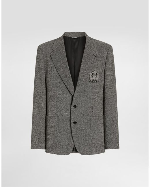 Dolce & Gabbana Gray Portofino Single-Breasted Jacket for men