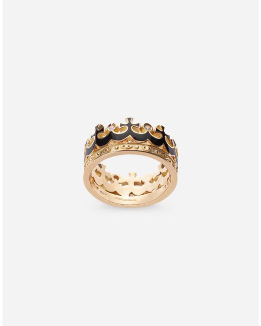 Dolce & Gabbana Ring Royal 18-Karätiges Gelbgold Und Diamanten in White für Herren