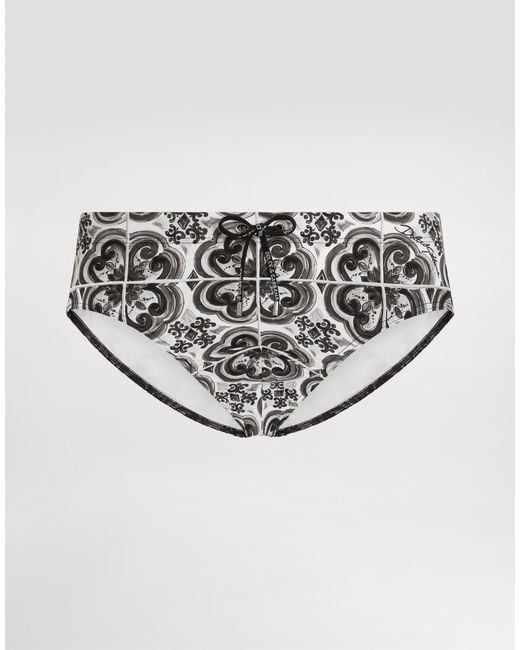 Dolce & Gabbana White Speedo Alto for men