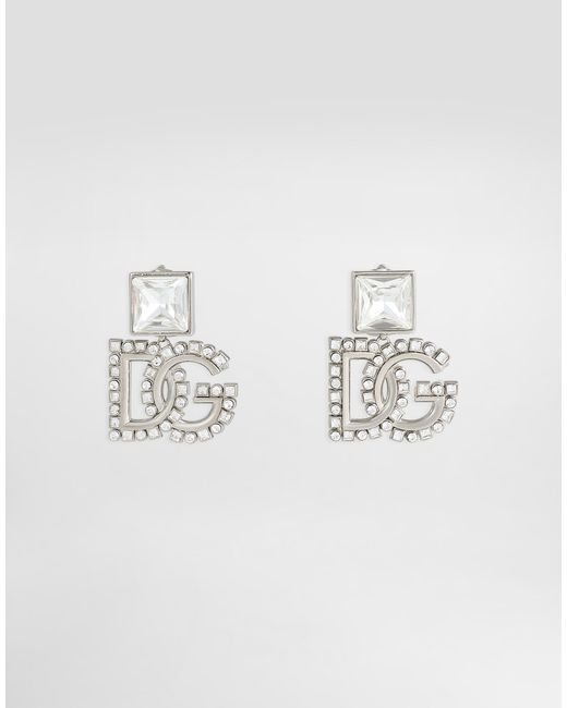 Dolce & Gabbana レディース メタリック Dgロゴ＆ラインストーン