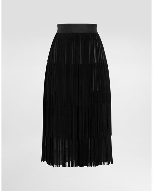 Dolce & Gabbana Black Organza Skirt