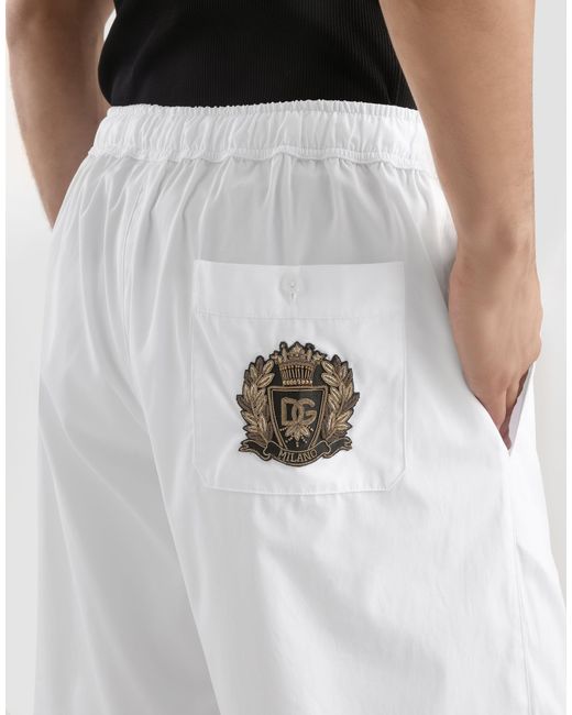 Dolce & Gabbana White Vanity Cotton Bermuda Shorts for men