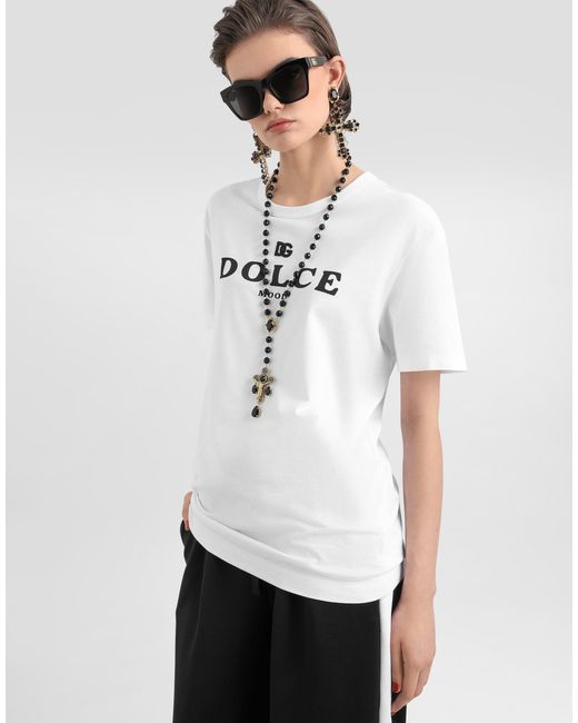 Dolce & Gabbana White Cotton T-Shirt