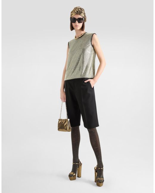 Dolce & Gabbana Gray Sleeveless Blouse