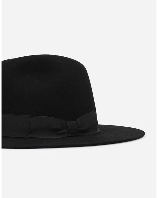 Dolce & Gabbana フェドラハット ウールフェルト Black