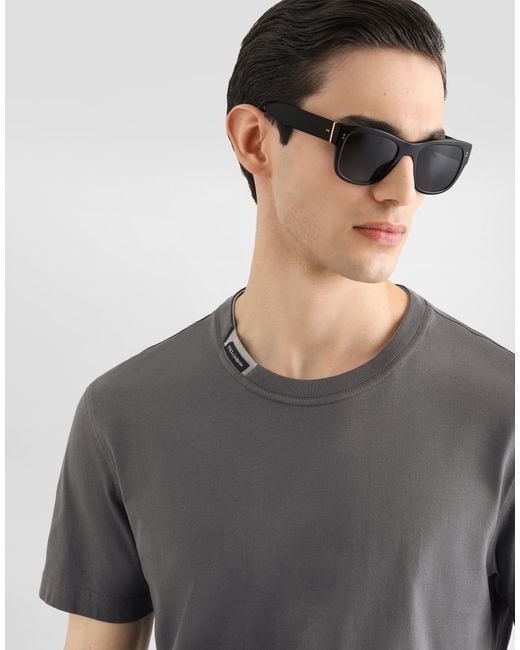 Dolce & Gabbana Gray Cotton Jersey T-Shirt for men