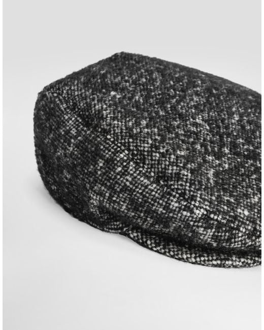 Dolce & Gabbana Gray Wool Blend Flat Cap for men