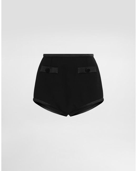 Dolce & Gabbana Black Wool Crêpe Culottes