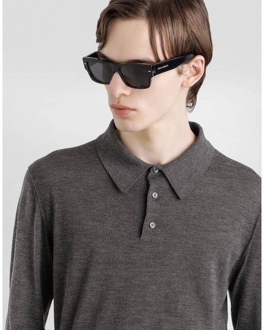 Polo En Cachemire Dolce & Gabbana pour homme en coloris Gray