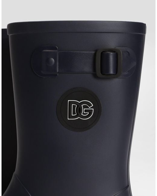 Dolce & Gabbana Blue Pvc Rain Boots for men