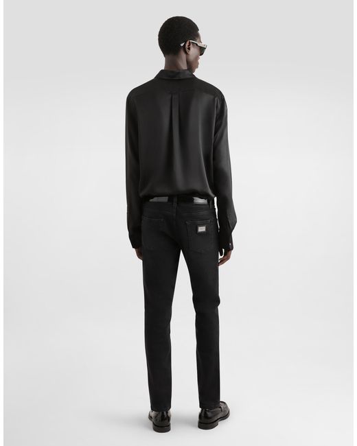 Dolce & Gabbana Black Pantalone for men
