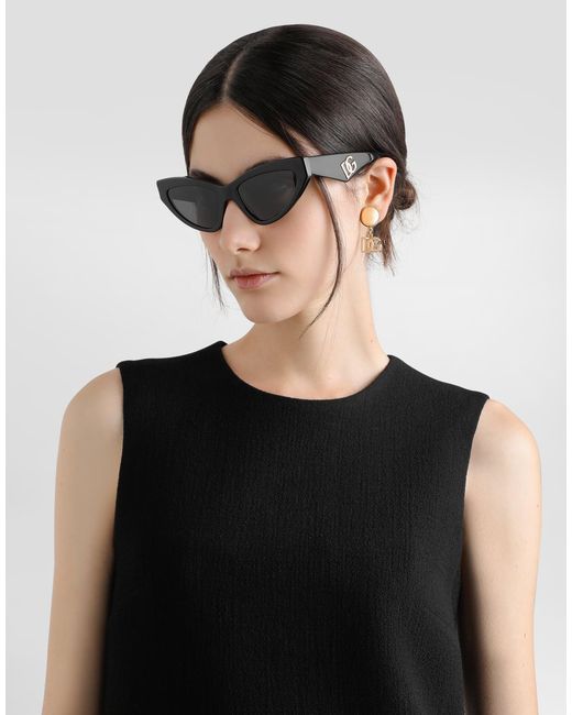 Dolce & Gabbana Black Short Wool Crepe A-Line Dress