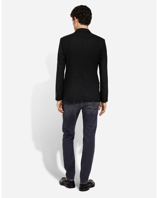 Dolce & Gabbana Black Cotton Polo-Shirt With Dg Logo Embroidery for men