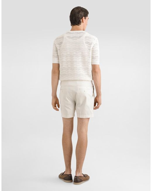 Cotton Pullover Dolce & Gabbana de hombre de color White