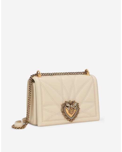 Dolce & Gabbana Natural Schultertasche Devotion Groß