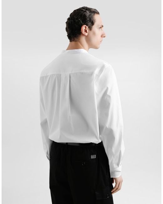 Dolce & Gabbana White Cotton Shirt for men
