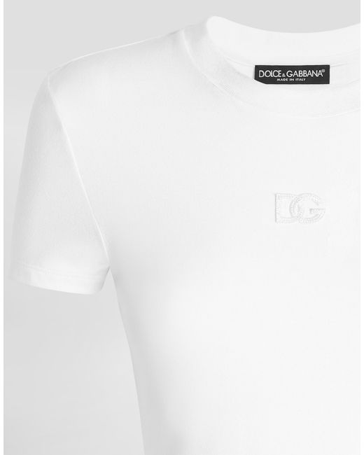 Dolce & Gabbana White T-Shirt M/Corta Giro