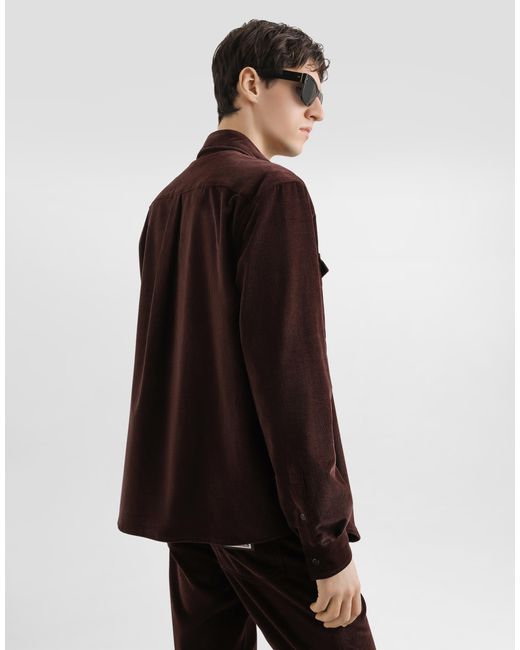 Dolce & Gabbana Brown Two-Pockets Shirt for men