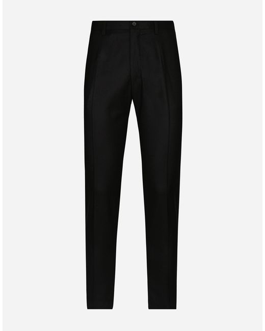 メンズ Dolce & Gabbana Tailored Flannel Pants Black