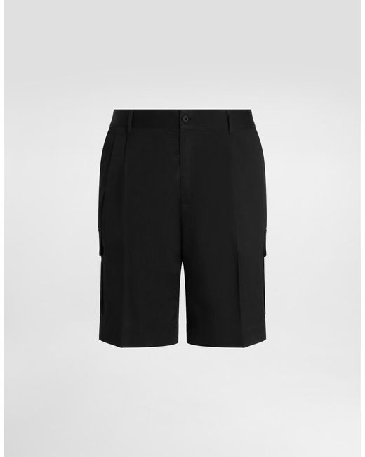 メンズ Dolce & Gabbana コットン カーゴショートパンツ Black