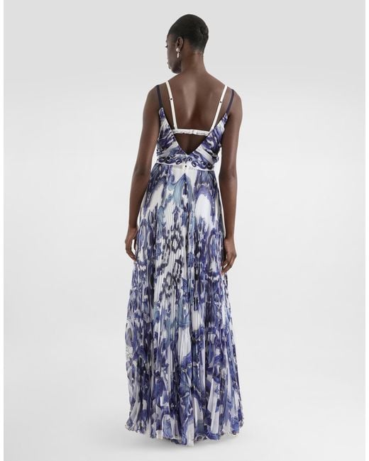 d&g blue dress BABARONI BABARONI Tulle Sky Blue Prom Dresses A-line Sleeveless Appliqued With Slit Lace Ruched Floral, Sky Blue / US0 main image 0