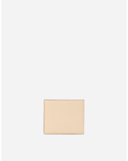 Dolce & Gabbana Natural Embossed-Logo Bi-Fold Wallet for men