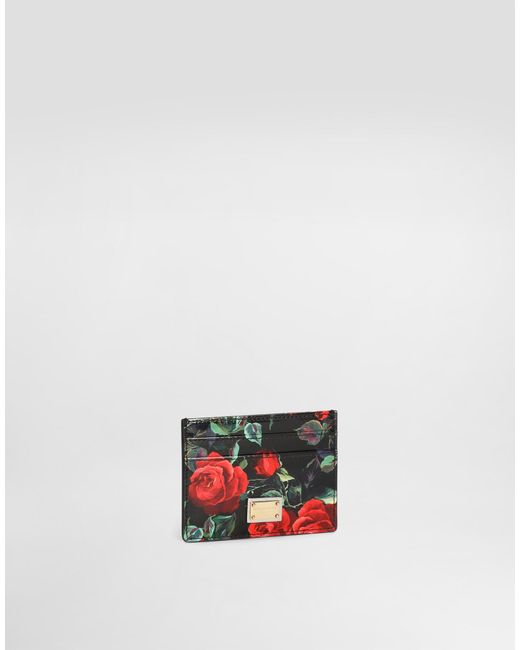 Dolce & Gabbana Polished Calfskin Card Holder White