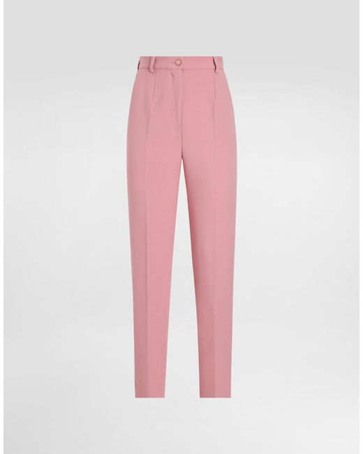 Pantalon Couture En Double Crêpe De Laine Dolce & Gabbana en coloris Pink