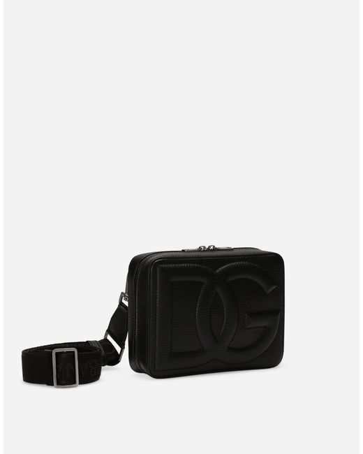 Dolce & Gabbana Black Medium Dg Logo Camera Bag for men