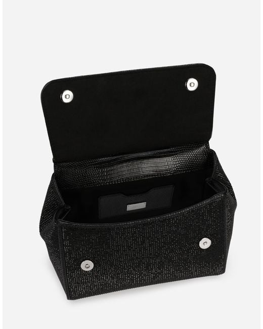 Dolce & Gabbana Black Medium Sicily Handbag