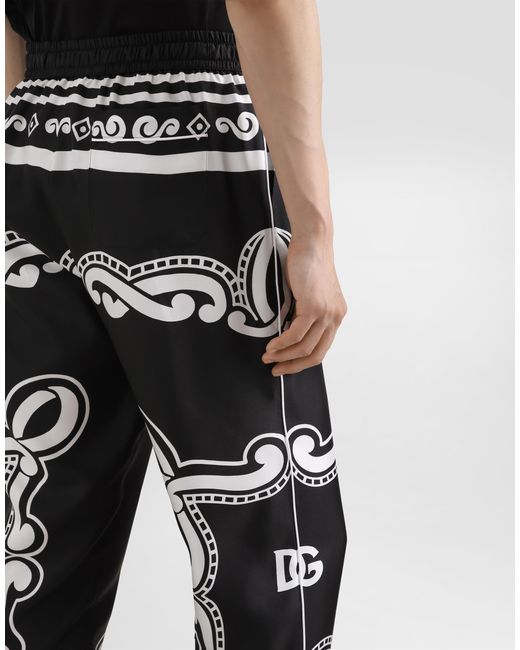 メンズ Dolce & Gabbana シルク パジャマパンツ Multicolor