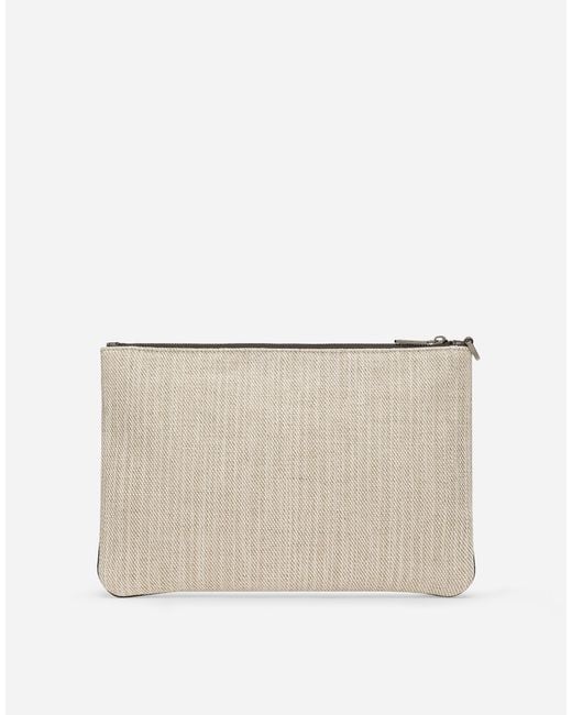 Dolce & Gabbana Natural Canvas Pouch for men
