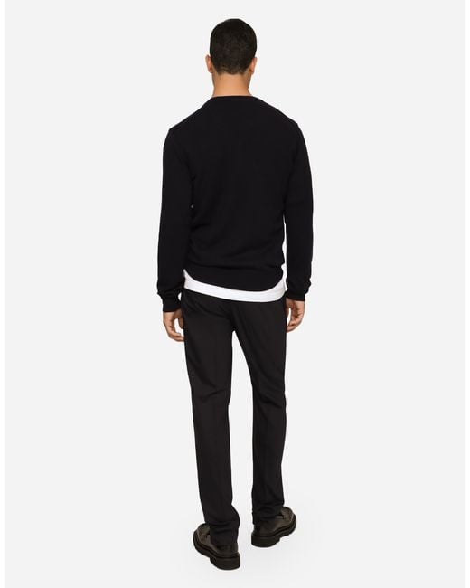 Dolce & Gabbana Blue Pull Girocollo for men