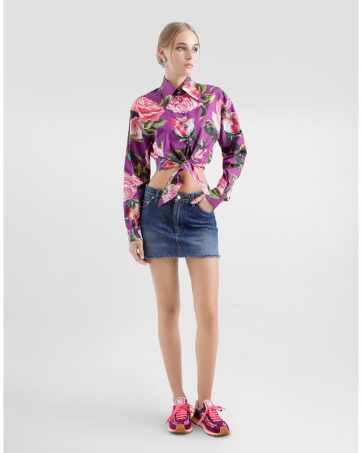 Dolce & Gabbana Blue Denim Miniskirt