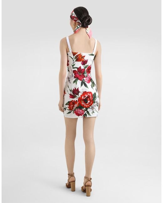 Dolce & Gabbana フラワープリント ドレス White