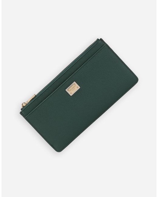 Dolce & Gabbana Green Large Card Holder With Tag