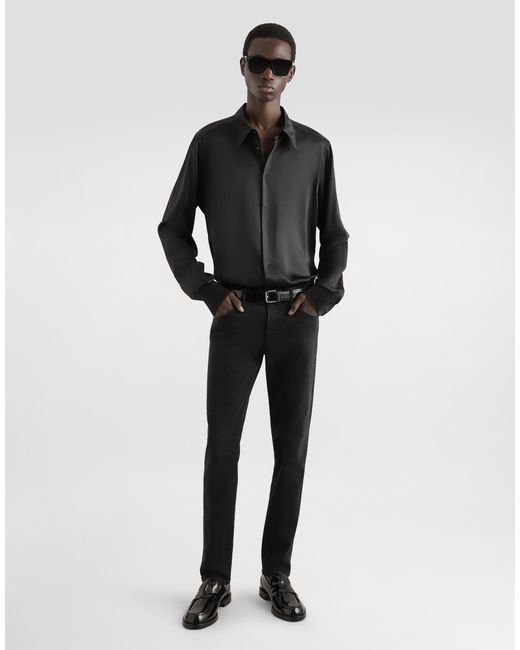 Dolce & Gabbana Black Pantalone for men