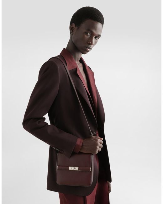 Dolce & Gabbana Purple Deerskin Bag for men