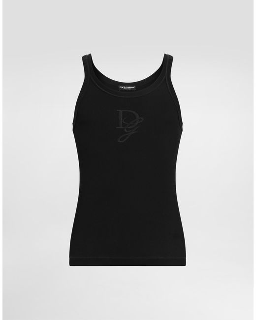 Dolce & Gabbana メンズ ブラック Dgパッチスリムフィット ファイン