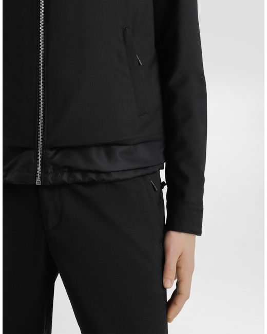 メンズ Dolce & Gabbana Wool Canvas Jacket Black
