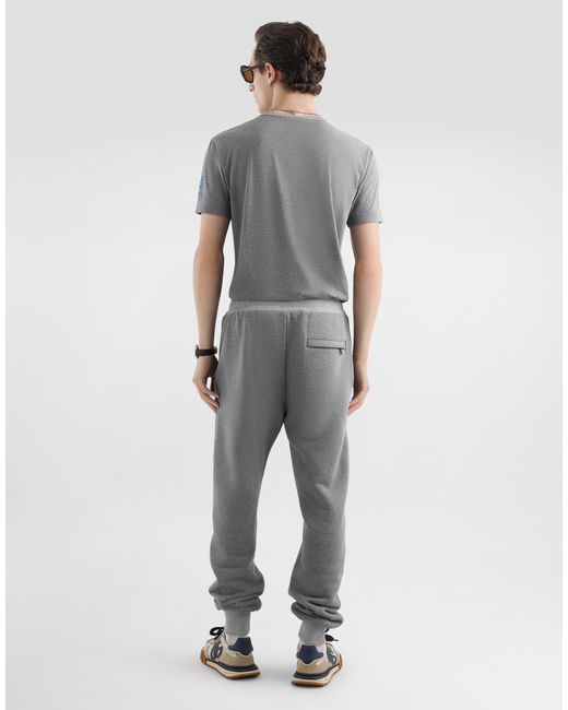 Dolce & Gabbana Gray Cotton T-Shirt With Print for men