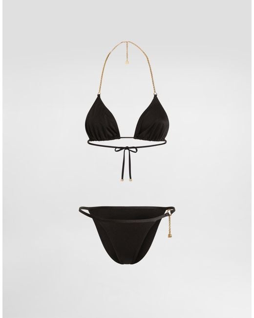 Bikini Triangular Dolce & Gabbana de color White