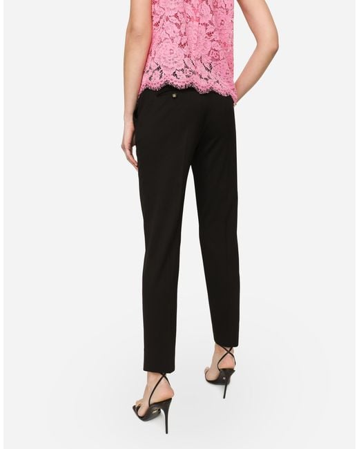 Dolce & Gabbana Black Gabardine Pants