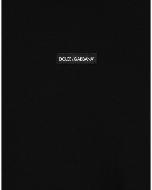 Dolce & Gabbana Black Cotton T-Shirt for men