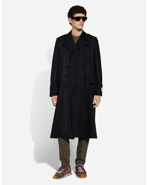 メンズ Dolce & Gabbana Double-Breasted Cashmere Pea Coat Black