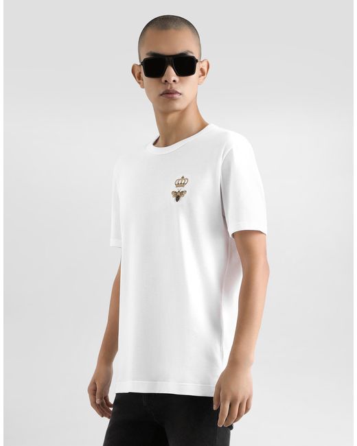 Dolce & Gabbana White T-Shirt M/Corta Giro for men