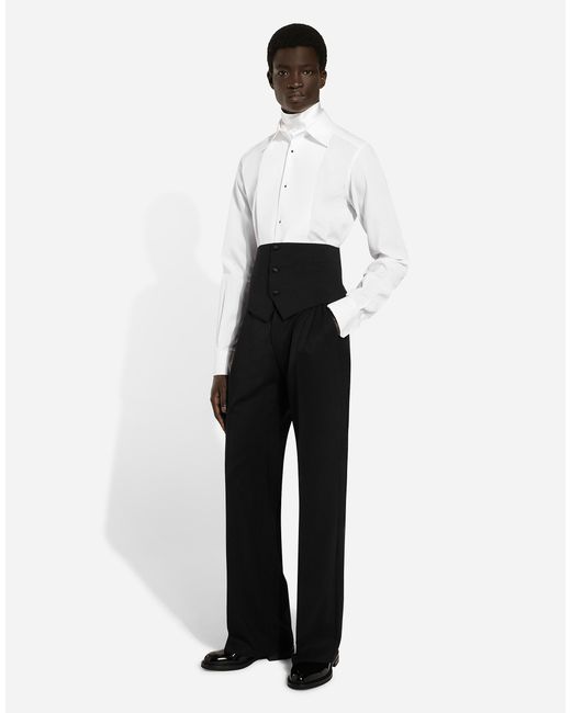 Dolce & Gabbana Smokinghemd Mit Unterem Teil Im Westenstil in White für Herren