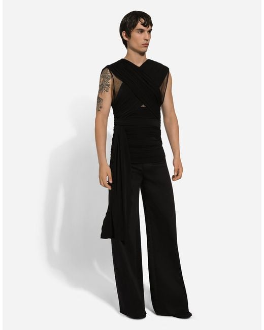 Dolce & Gabbana Black Pantalone for men