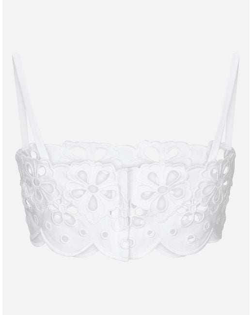 Dolce & Gabbana White Cotton Top With Cut-Out Detailing