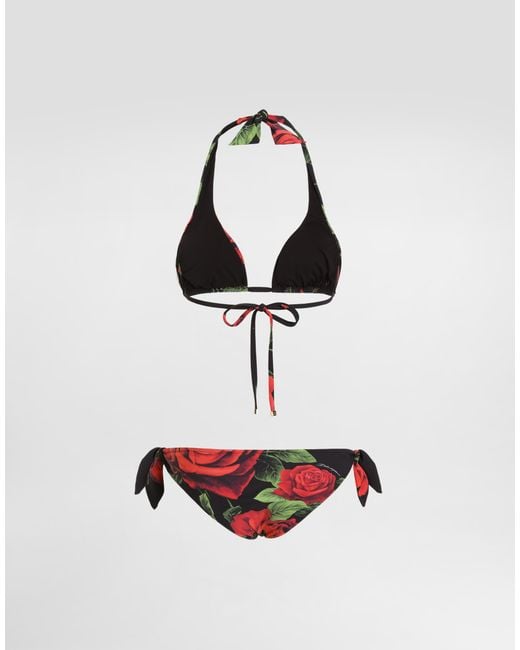 Dolce & Gabbana Red Triang Imb+Slip Fioc